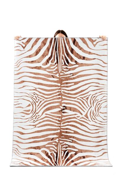 Kaşmir Halı Dekoratif Art Trend Snow Tiger