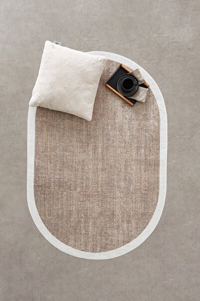 Kaşmir Halı Sare By Dijital Yıkanabilir Kaymaz Amy W Oval Salon Mutfak Halısı...