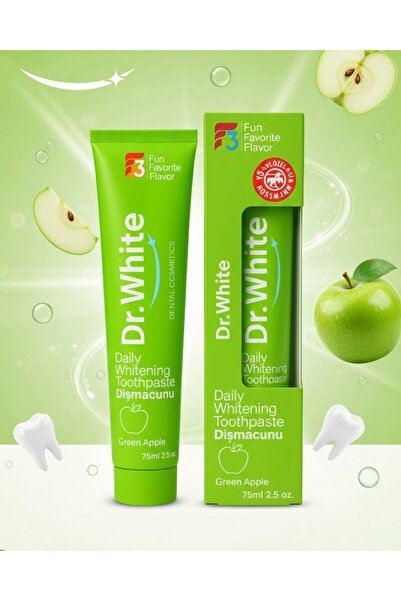 Dr.White Dr. White Daily Whitening Green Apple Toothpaste Diş Macunu 75ml (Yeşil Elma)