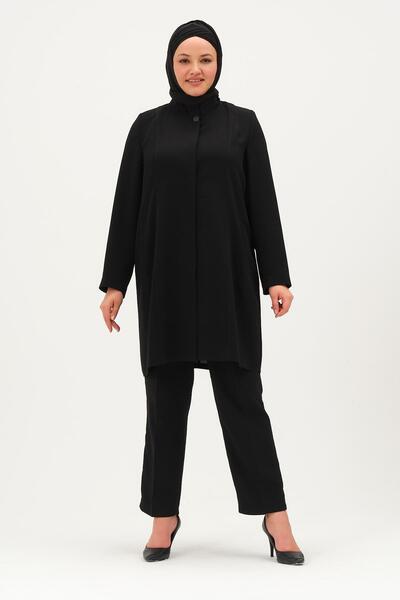 GLR&GYM POLEN BÜYÜK BEDEN TESETTÜR KADIN KISA KETEN ANNE KAP