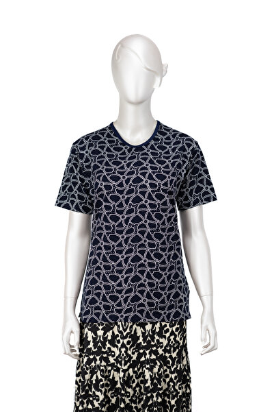 Oppland Women's Mother Blouse Turlu Viscose Combed Fabric Spring Rose Pattern...