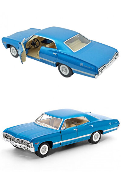 Kinsmart 1:43 1967 Mavi Chevrolet Impala Çek Birak Metal Araba