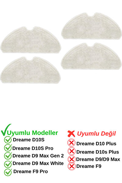 RotRever مجموعة استبدال ممسحة الأرضيات المتوافقة مع Dreame Bot D10S، D10S Pro...