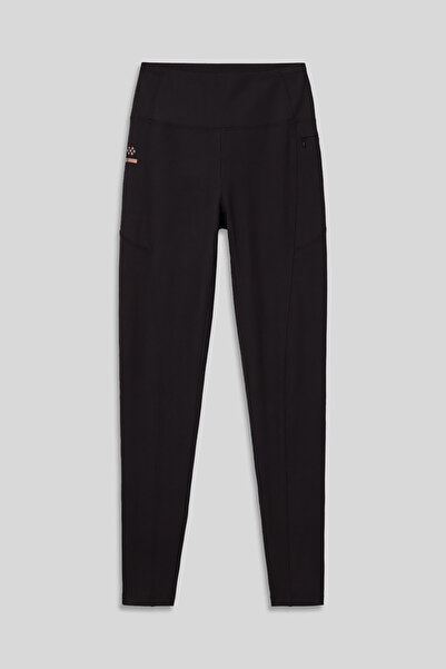 TOMMY LIFE Siyah Esnek Standart Fit Performans Kadın Tayt - 94667