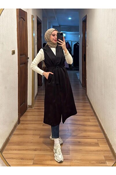 TANISA Nemira Long Belted Vest Tns-4343