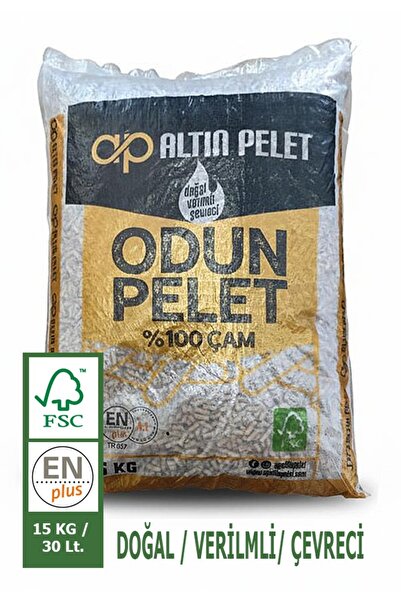 Kamataş Yüksek Isı Değerli A1 Kalite Dumansız %100 Çam Peleti Yakıtı 15 KG