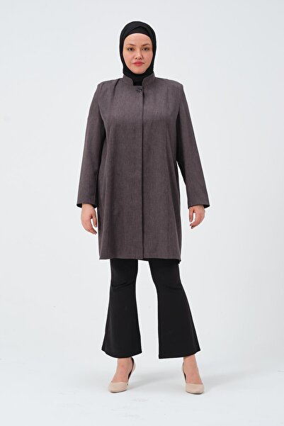 GLR&GYM POLEN BÜYÜK BEDEN TESETTÜR KADIN KISA KETEN ANNE KAP