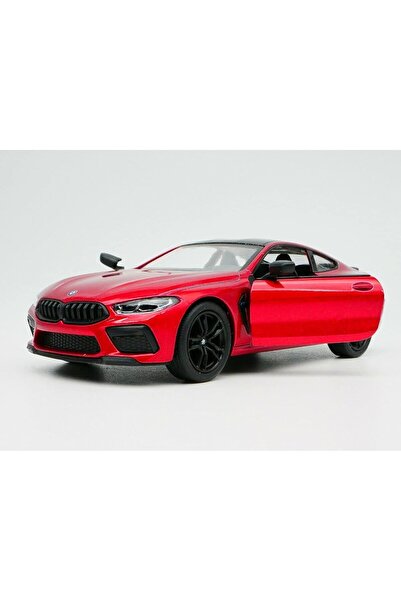 Genel Markalar BMW M8 Diecast Metal Çek Bırak Araba 1:34 Ölçek Kırmızı