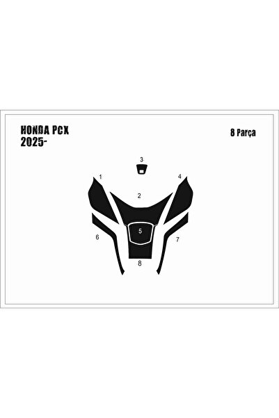 Marscockpitdesign هوندا بي سي إكس 2025 - واقي خزان الوقود وغطاء الهيكل 8 قطع