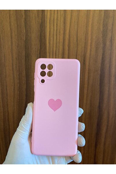 Newon حافظة هاتف سامسونج جالاكسي A22/M22/M32 4G مطبوع عليها قلب وردي من الداخ...