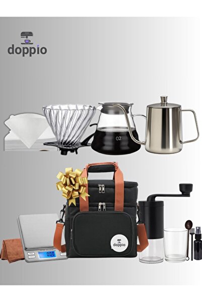 DOPPİO 12-Piece V60 Coffee Brewing Set – For Home, Travel & Desert Safari