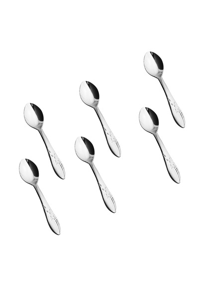 HIC طقم ملاعق شاي يابانية من الفولاذ المقاوم للصدأ مكون من 6 قطع