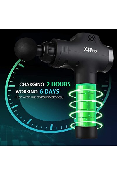 KRAFT HART X3pro Masaj Tabancası 24W Spor 30 Hız Vurmalı Süper Sessiz Fırçasız Motor