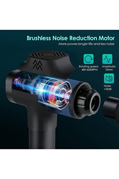 KRAFT HART X3pro Masaj Tabancası 24W Spor 30 Hız Vurmalı Süper Sessiz Fırçasız Motor