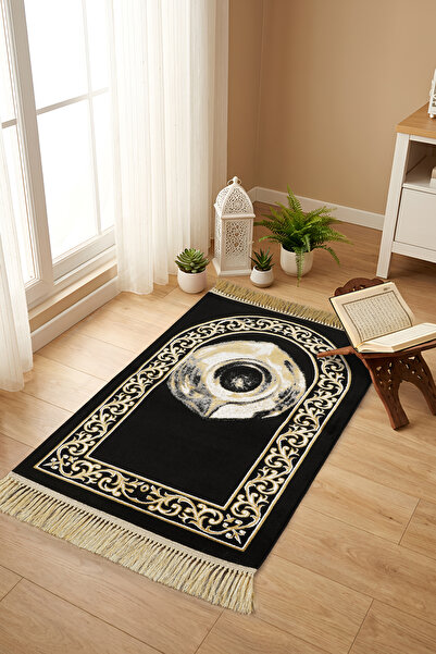 Esperya Home Lüks Kadife Dokulu Kalın Seccade 1950gr Ağır Dokuma & Pamuk Taba...