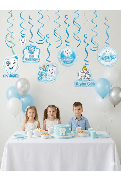 DODOMAR Sarkıt Süsü - Erkek Diş Buğdayı Partisi Mavi İlk Dişim Partisi Dekora...