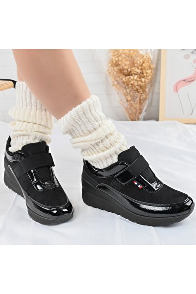 Tmall Pantofi sport de dama,Din piele ecologica intoarsa,Cu tapla platforma,D...