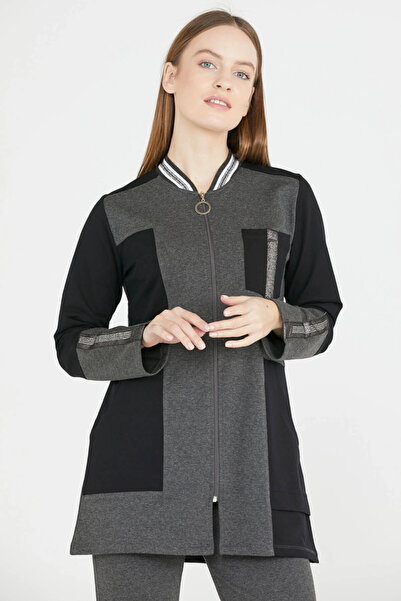 Sementa Set de trening negru cu fermoar pentru femei