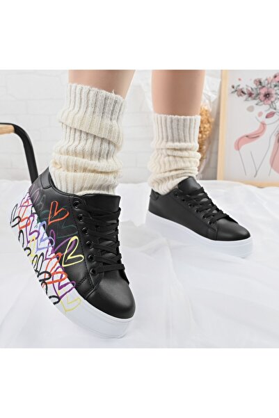 Tmall Pantofi Sport De Dama,Din Piele Ecologica,D1371,Negru