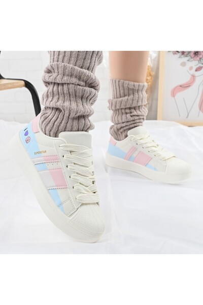 Tmall Pantofi sport pentru femei, din piele ecologică, D1396, roz