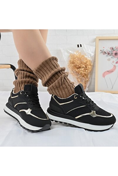 Tmall Pantofi sport pentru femei, material textil, D1404, negru