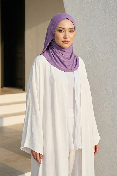 Aisha's Design Şal practic din bumbac pieptănat, PS-16, violet 2