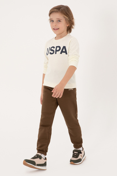 U.S. Polo Assn. Pantaloni de sport kaki pentru băieți 50313976-VR027