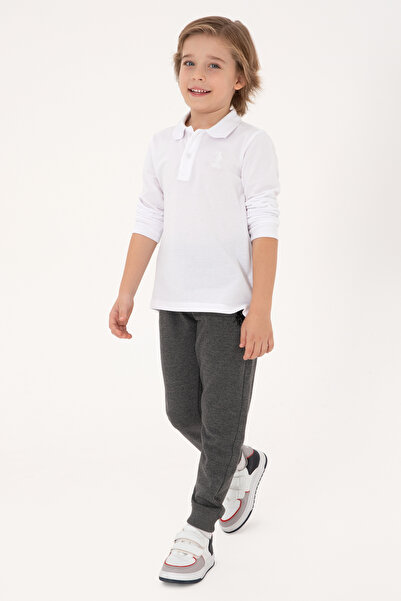 U.S. Polo Assn. بنطال رياضي للأولاد أنثراسايت ميلانج 50314026-VR081