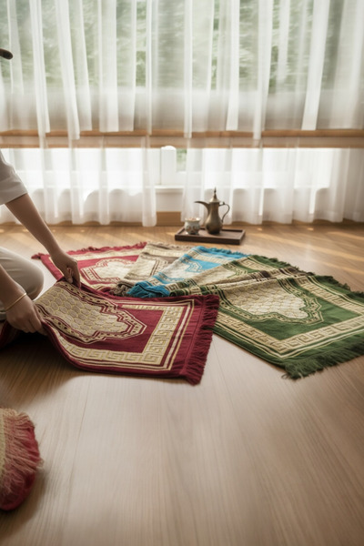 Muensu 10’lu Şpinger Seccade 400gr 10 Adet Namazlık, Seccade , Hac Umre, Çeyi...