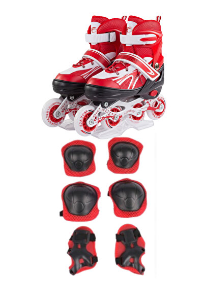 düşler oyuncak dünyası Kırmızı Numara Ayarlanabilir Işıklı Alıştırma Pateni (...