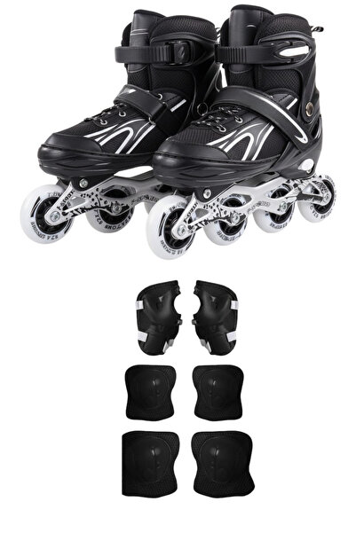 DÜŞLER OYUNCAK DÜNYASI Işıklı Ayarlanabilir Çocuk Alıştırma Pateni ve Dizlik ...