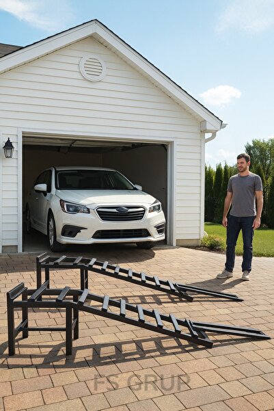 FSHOME FS Grup | Yere Yakın Basık Araç Rampası - 2000 Kg (2 ton) Taşıma Kapas...