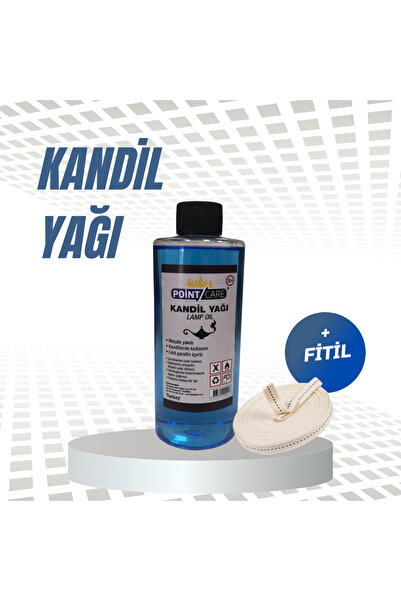 AYMAGNET 250 Ml Mavi Kandil Yağı Kokusuz Iç Mekan Gaz Lambası Yağı 250 Ml + 5...