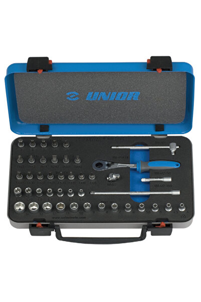 Unior Σετ κλειδιών καρυδάκι 1/4'' 188B σε μεταλλικό κουτί / 44 τεμάχια