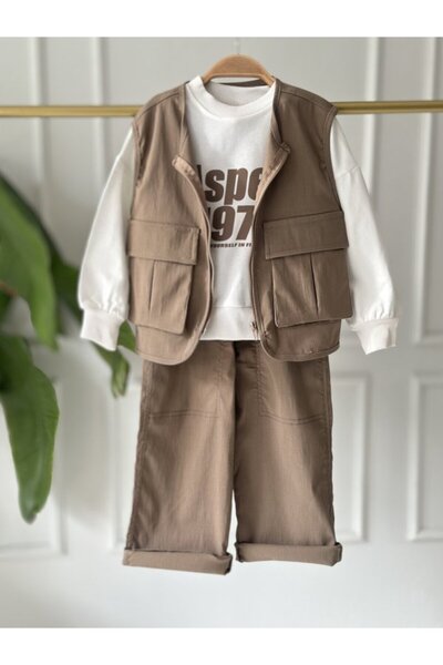 Karan Kids بنطلون سويت للأولاد طقم فيست طقم مكون من 3 قطع