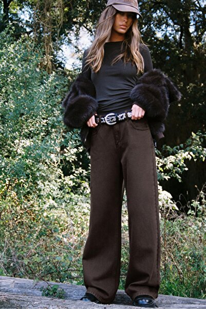 Stradivarius Geniş paça jean