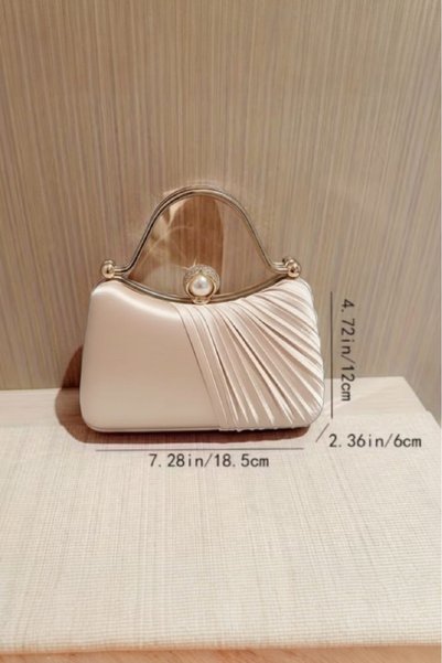 Famels Ten Satin Stone Evening Dress Bag Zircon Stone Evening Dress Stylish Bag Is an Elegant Design