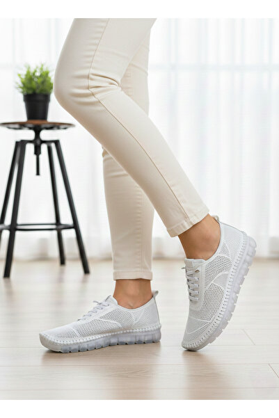 RaySones KHAKI LEATHER CASUAL WOMEN'S SHOES FLEXIBLE SOLE MATERNITY SHOES COM...