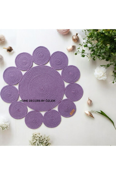 home decors by özlem Hasır Dekoratif Örtü runner masa örtüsü mor düzenleyici ...