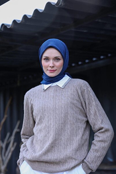 İpekhan Κασκόλ Celina Jacquard Navy Blue 9902-08