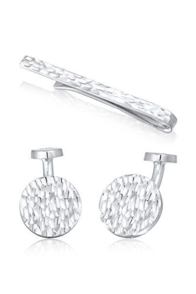 KUZZOI Schmuckset für Herren, strukturiertes Set aus 925er Sterlingsilber