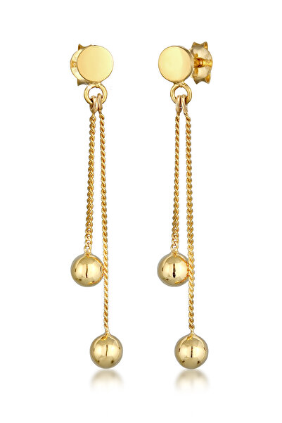 ELLI Ohrringe Damen Ohrhänger Kugelkette Geo Trend Blogger aus 925er Sterling...