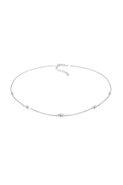 ELLI Halskette für Damen, Choker, Diamant, minimalistisch, geometrisch, aus 9...