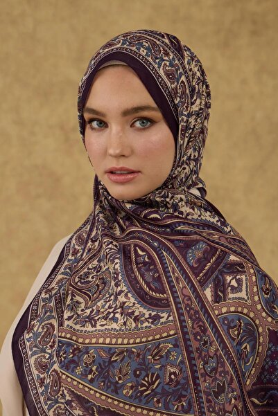 İpekhan İpekhan Soft Şal Mor Bej 3051-11