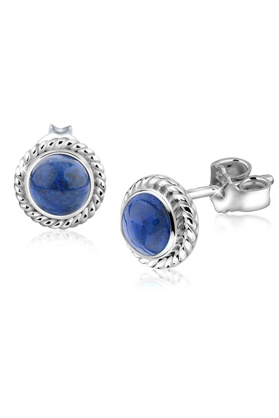 Nenalina Ohrringe Boho Lapislazuli Geburtsstein September 925 Sterlingsilber