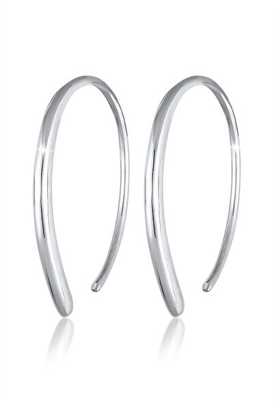 ELLI Ohrringe Damen Creolen Pull-Through Geo Basic aus 925er Sterlingsilber