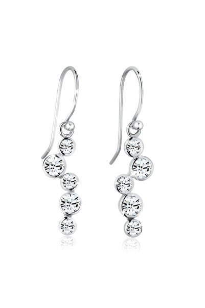 ELLI Ohrringe für Damen im Tropfen-Look mit Kristallen aus 925er Sterlingsilber