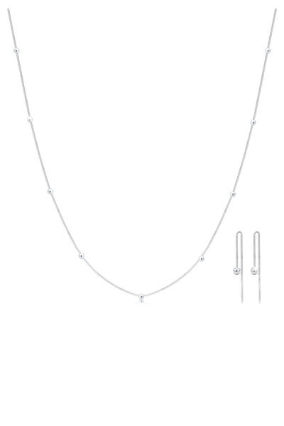 ELLI Schmuckset Geo Kugel Minimal Basic 925 Silber Rond