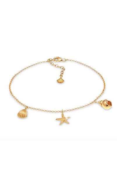 ELLI Anklet Fußschmuck Muschel Seestern Anhänger Strand 925 Silber