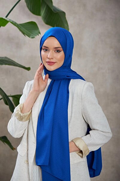 İpekhan Model Alesa șal jacquard mătăsos bleumarin 9003-14
